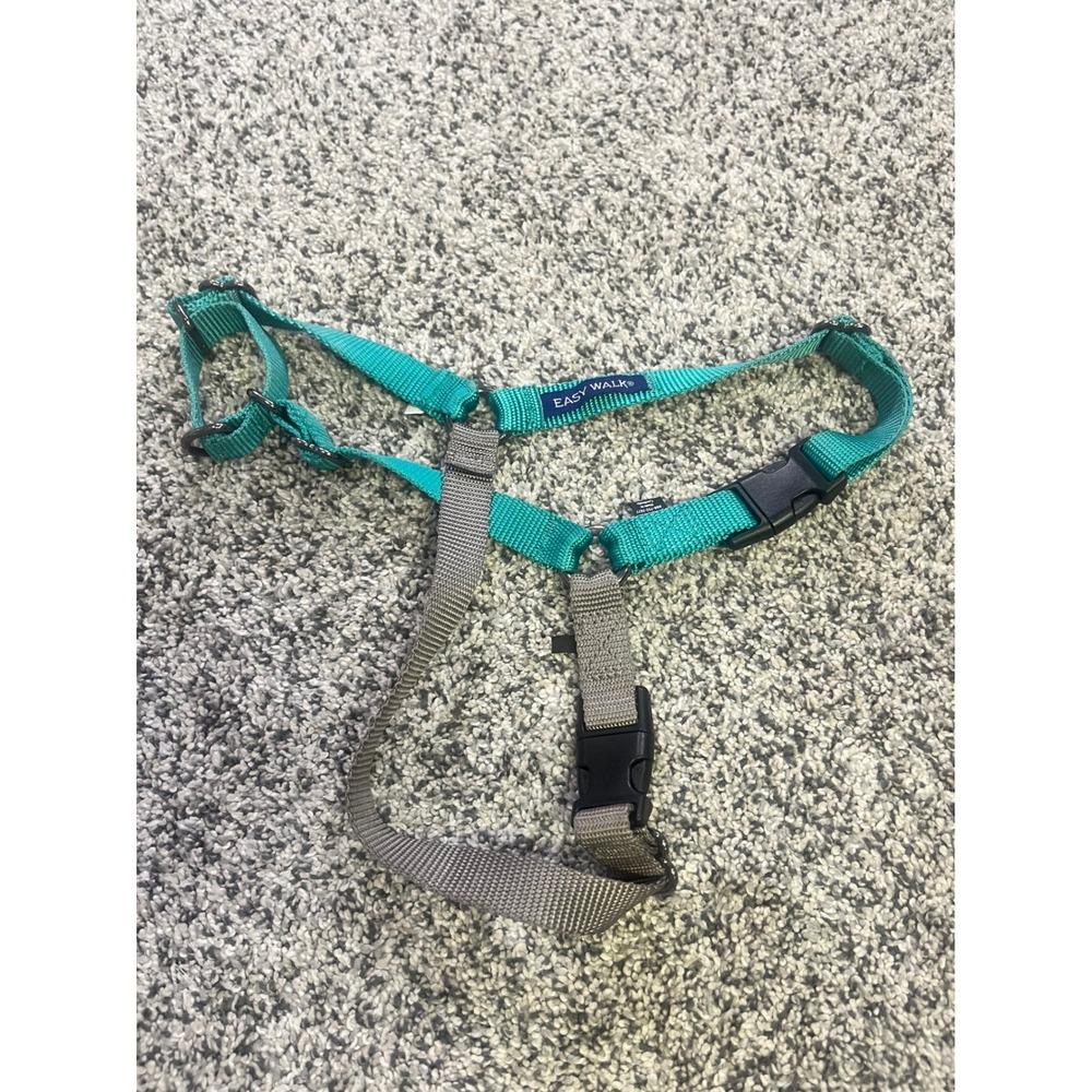 PetSafe Easy Walk No Pull Dog Harness Medium Teal Gray Adjustable Training Gear - Picture 4 of 7